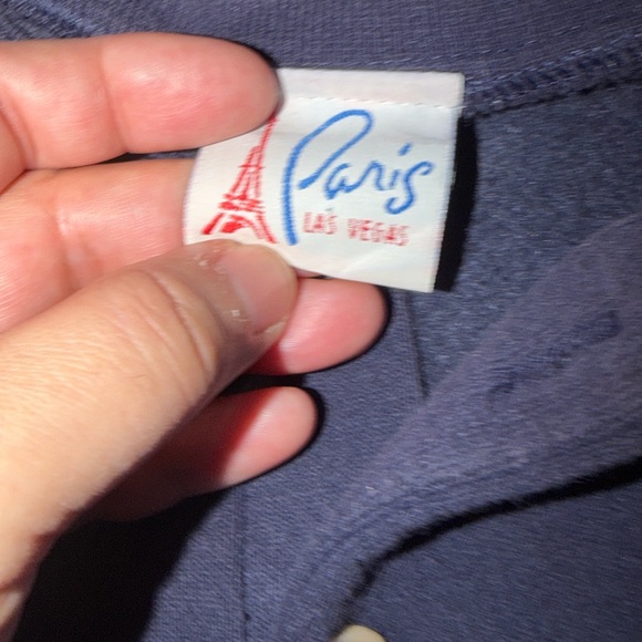 Vintage Navy Blue Polo Shirt with Eiffel Tower Embroidery - Picture 11 of 12